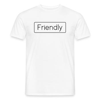 Techno minimaliste conviviale Feel Good - T-shirt homme - blanc - Devant - AI Model Male 178 dark (178cm)