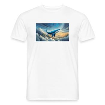 funny hooey a blue whale is super light - Men's T-Shirt - white - Front - AI Model Male 178 dark (178cm)