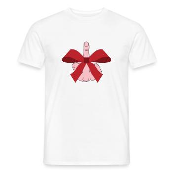 doigt en cadeau - T-shirt homme - blanc - Devant - AI Model Male 178 dark (178cm)