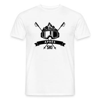 Skiing Ski motif for skiers Skiers - Men's T-Shirt - white - Front - AI Model Male 178 dark (178cm)