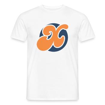 Buchstabe x orange Sport - Männer T-Shirt - Weiß - Vorne - AI Model Male 178 dark (178cm)