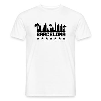 Barcelone - T-shirt homme - blanc - Devant - AI Model Male 178 dark (178cm)