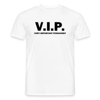 Cadeau retraité pension retraite vip pension - T-shirt homme - blanc - Devant - AI Model Male 178 dark (178cm)