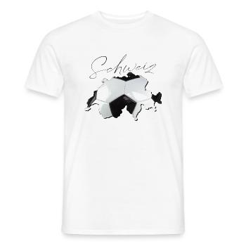 Map of Switzerland – Real Football EN - Men's T-Shirt - white - Front - AI Model Male 178 dark (178cm)