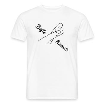 beste freunde - Männer T-Shirt - Weiß - Vorne - AI Model Male 178 dark (178cm)