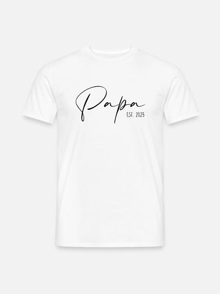 Papa Est 2025 - Männer T-Shirt - Weiß
