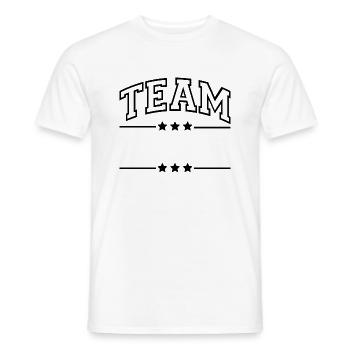 Team - Men's T-Shirt - white - Front - AI Model Male 178 dark (178cm)