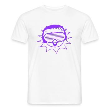 Party Sun Summer Fun Face Cool Music Club - Men's T-Shirt - white - Front - AI Model Male 178 dark (178cm)