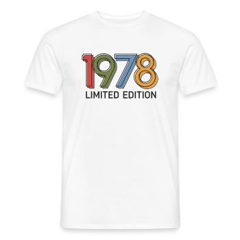 Vintage 1978 limited edition - Men's T-Shirt - white - Front - AI Model Male 178 dark (178cm)