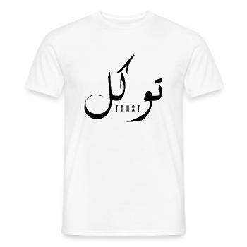Tawakoll auf Arabisch - Vertrauen - Männer T-Shirt - Weiß - Vorne - AI Model Male 178 dark (178cm)