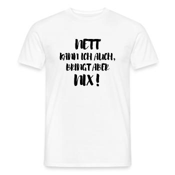 Funny Saying Picture Funny Humor Gift Idea - Men's T-Shirt - white - Front - AI Model Male 178 dark (178cm)