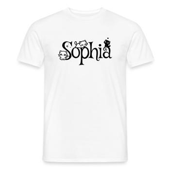 Sophia Name Vorname Kätzchenname - Männer T-Shirt - Weiß - Vorne - AI Model Male 178 dark (178cm)