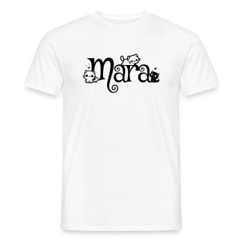 Mara Name Vorname Kätzchenname - Männer T-Shirt - Weiß - Vorne - AI Model Male 178 dark (178cm)