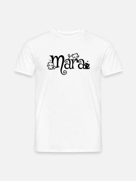Mara Name Vorname Kätzchenname - Männer T-Shirt - Weiß