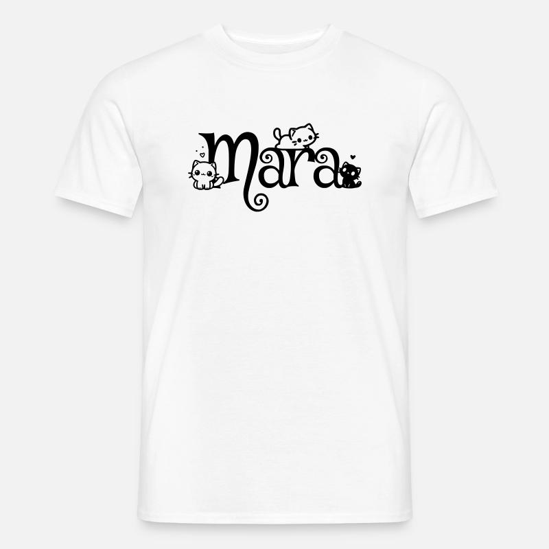 Mara Name Vorname Kätzchenname - Männer T-Shirt - Weiß