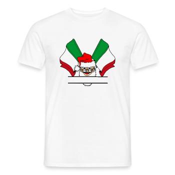 Santa Claus flag Italy name banner - Men's T-Shirt - white - Front - AI Model Male 178 dark (178cm)
