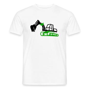 Bagger - Männer T-Shirt - Weiß - Vorne - AI Model Male 178 dark (178cm)