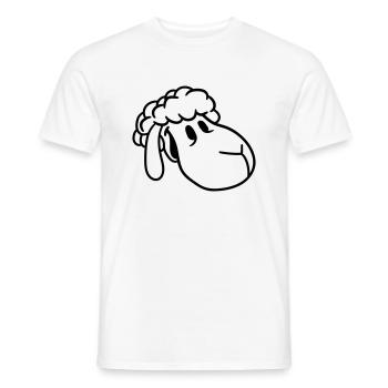 Mouton Visage Tête Mignon Mignon Agneau Cool Bande dessinée - T-shirt homme - blanc - Devant - AI Model Male 178 dark (178cm)