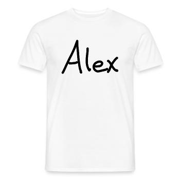 Alex - Männer T-Shirt - Weiß - Vorne - AI Model Male 178 dark (178cm)