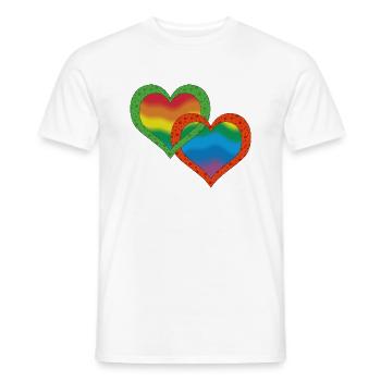Herz - Männer T-Shirt - Weiß - Vorne - AI Model Male 178 dark (178cm)