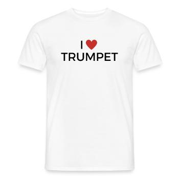 Ich liebe Trompete - I love Trumpet - Men's T-Shirt - white - Front - AI Model Male 178 dark (178cm)