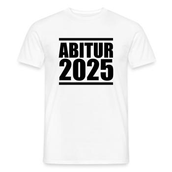 abitur 2025 - Männer T-Shirt - Weiß - Vorne - AI Model Male 178 dark (178cm)