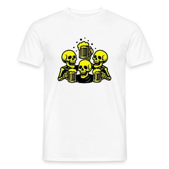 Skelett Bier Team Lustig - Männer T-Shirt - Weiß - Vorne - AI Model Male 178 dark (178cm)
