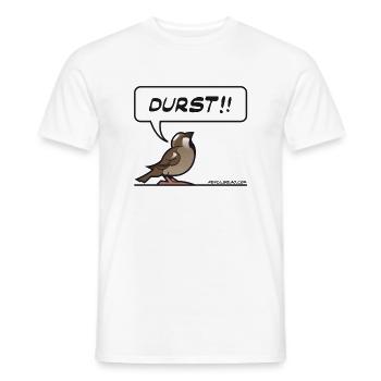 Durstiger Spatz - Männer T-Shirt - Weiß - Vorne - AI Model Male 178 dark (178cm)