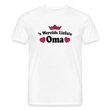 liefste oma 2 - Heren T-shirt - wit - Voor - AI Model Male 178 dark (178cm)