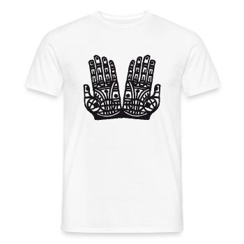 Hände - Männer T-Shirt - Weiß - Vorne - AI Model Male 178 dark (178cm)