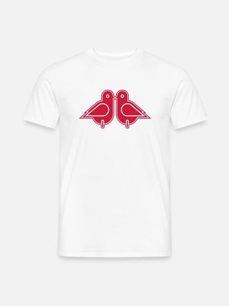 pigeon kiss - Männer T-Shirt - Weiß