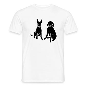 Chiens - T-shirt homme - blanc - Devant - AI Model Male 178 dark (178cm)