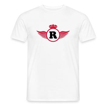 R Design - Männer T-Shirt - Weiß - Vorne - AI Model Male 178 dark (178cm)