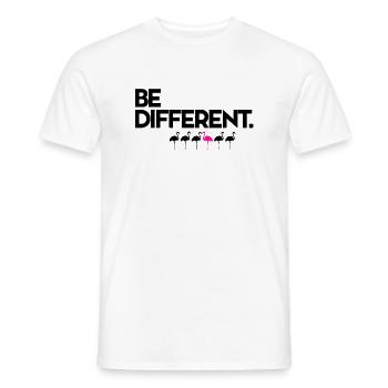Be Different Pink Flamingo - Men's T-Shirt - white - Front - AI Model Male 178 dark (178cm)