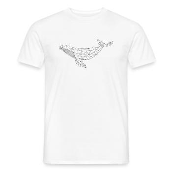 Wal "Geo Black" - Männer T-Shirt - Weiß - Vorne - AI Model Male 178 dark (178cm)