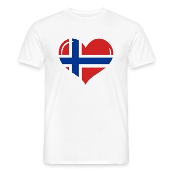 Herz Norwegen, I love Norway - Männer T-Shirt - Weiß - Vorne - AI Model Male 178 dark (178cm)
