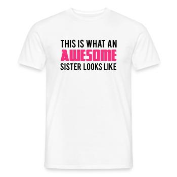 Sister - T-shirt homme - blanc - Devant - AI Model Male 178 dark (178cm)