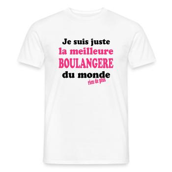 Je suis juste la meilleure boulangère du monde - Männer T-Shirt - Weiß - Vorne - AI Model Male 178 dark (178cm)
