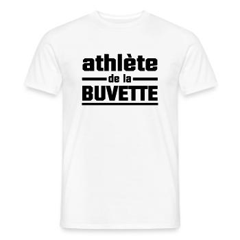 ATHLETE BUVETTE - T-shirt homme - blanc - Devant - AI Model Male 178 dark (178cm)