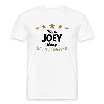 It's a joey name thing stars never unders - Men's T-Shirt - white - Front - AI Model Male 178 dark (178cm)