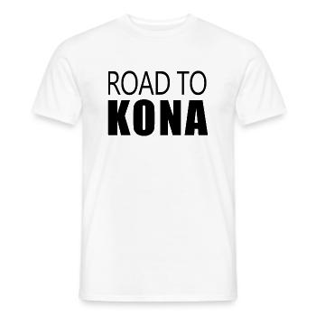 ROUTE VERS KONA DESIGN TRIATHLON HAWAII SWIM BIKE RUN - T-shirt homme - blanc - Devant - AI Model Male 178 dark (178cm)