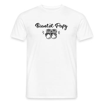 Bientôt Papy - T-shirt homme - blanc - Devant - AI Model Male 178 dark (178cm)