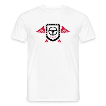Driver / Car / Truck / Quad - Men's T-Shirt - white - Front - AI Model Male 178 dark (178cm)