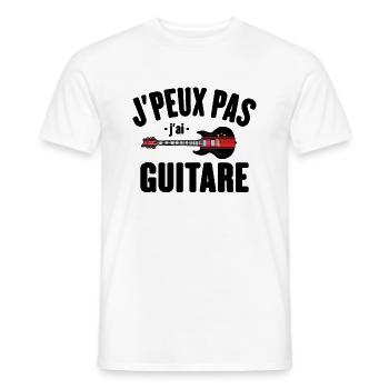 Je Peux Pas J'ai Guitare Cadeau Guitariste - T-shirt homme - blanc - Devant - AI Model Male 178 dark (178cm)