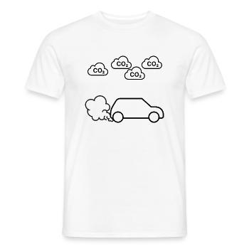 Co2 Ausstoß Design - Männer T-Shirt - Weiß - Vorne - AI Model Male 178 dark (178cm)