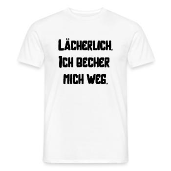 Party feiern Festival bechern saufen Alkohol - Männer T-Shirt - Weiß - Vorne - AI Model Male 178 dark (178cm)