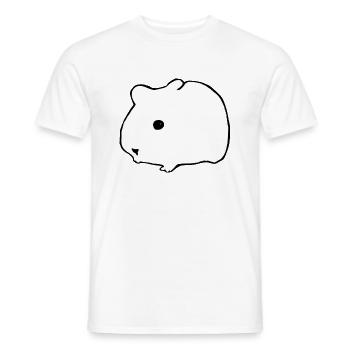 Hamster cute animal rodent animals funny pet 1 - Men's T-Shirt - white - Front - AI Model Male 178 dark (178cm)
