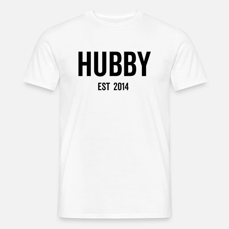 Ehemann Est 2014 - Männer T-Shirt - Weiß