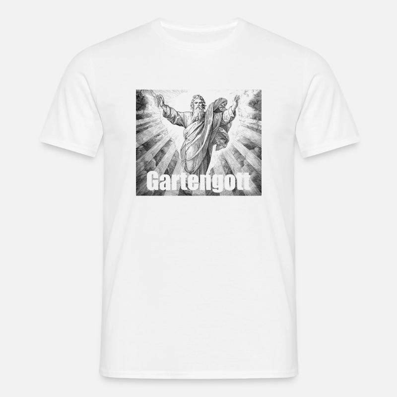 Gartengott - Männer T-Shirt - Weiß