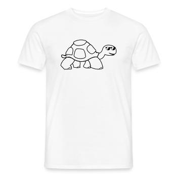 cool turtle - Men's T-Shirt - white - Front - AI Model Male 178 dark (178cm)